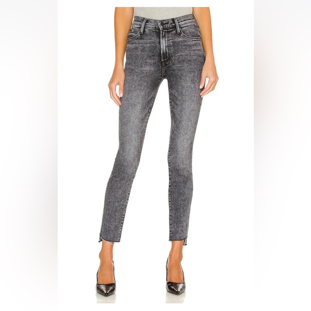 Mother Denim Stunner Zip Ankle Step Fray in Train Stops Sz 25